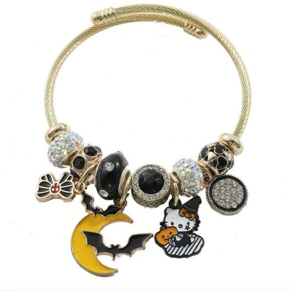 Halloween Hello Kitty Bangle Charm Braceket, NWT - Picture 1 of 6